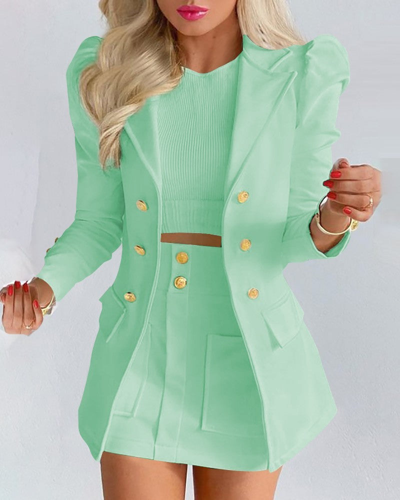 Women's Fashion Solid Colour Casual Suits