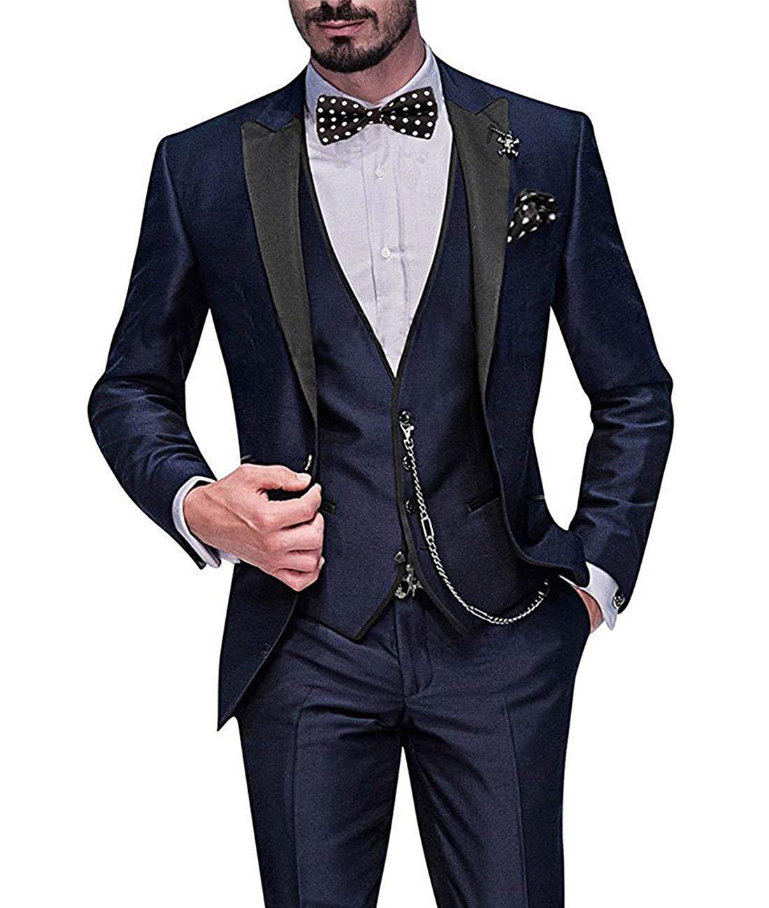 Men's All-Season Three-Piece Suit - Bridegroom And Best Man Wedding Suit
