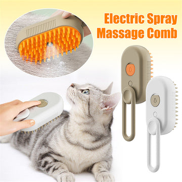 3 in 1 Cat Steam Brush - Pet Grooming Electric Hair Comb