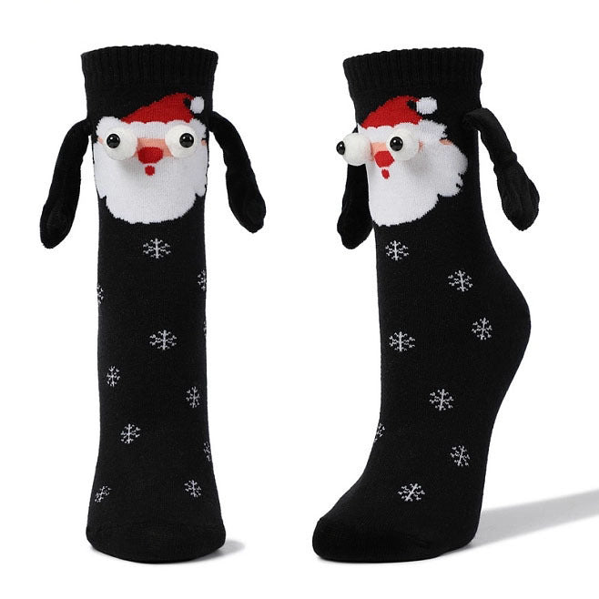 Couple Magnetic Handle Cute Hand Socks For Christmas