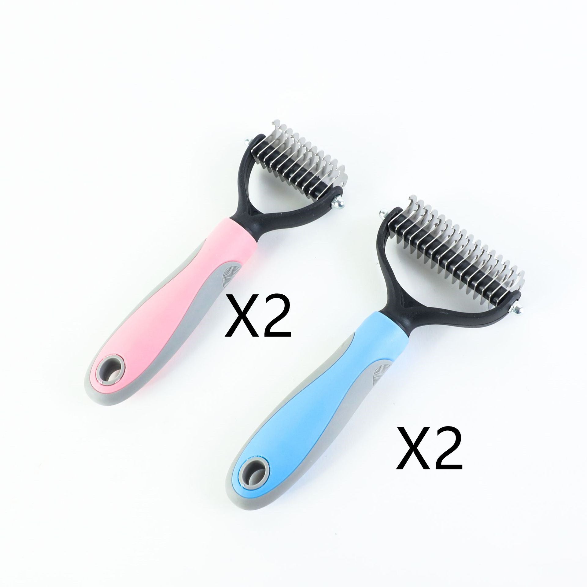 Stainless Double-Sided Pet Hair Brush With Removal Comb For Pet Grooming