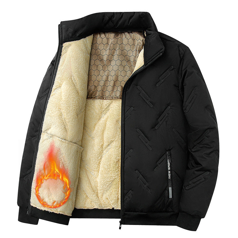 Men's Graphene-Design Warm Winter Cotton Coat - Thickened Fleece Jacket