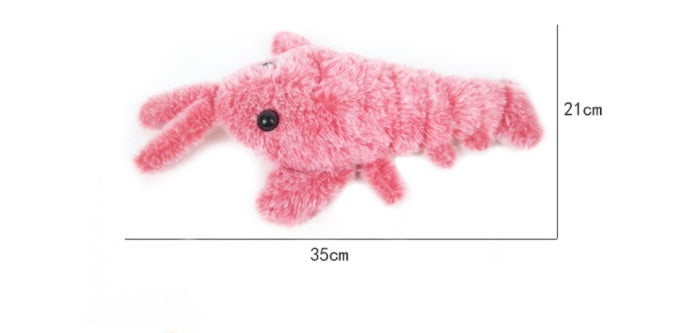 USB Charging Electric Jumping Shrimp Pet Toys - Simulation Lobster Funny Cat Plush