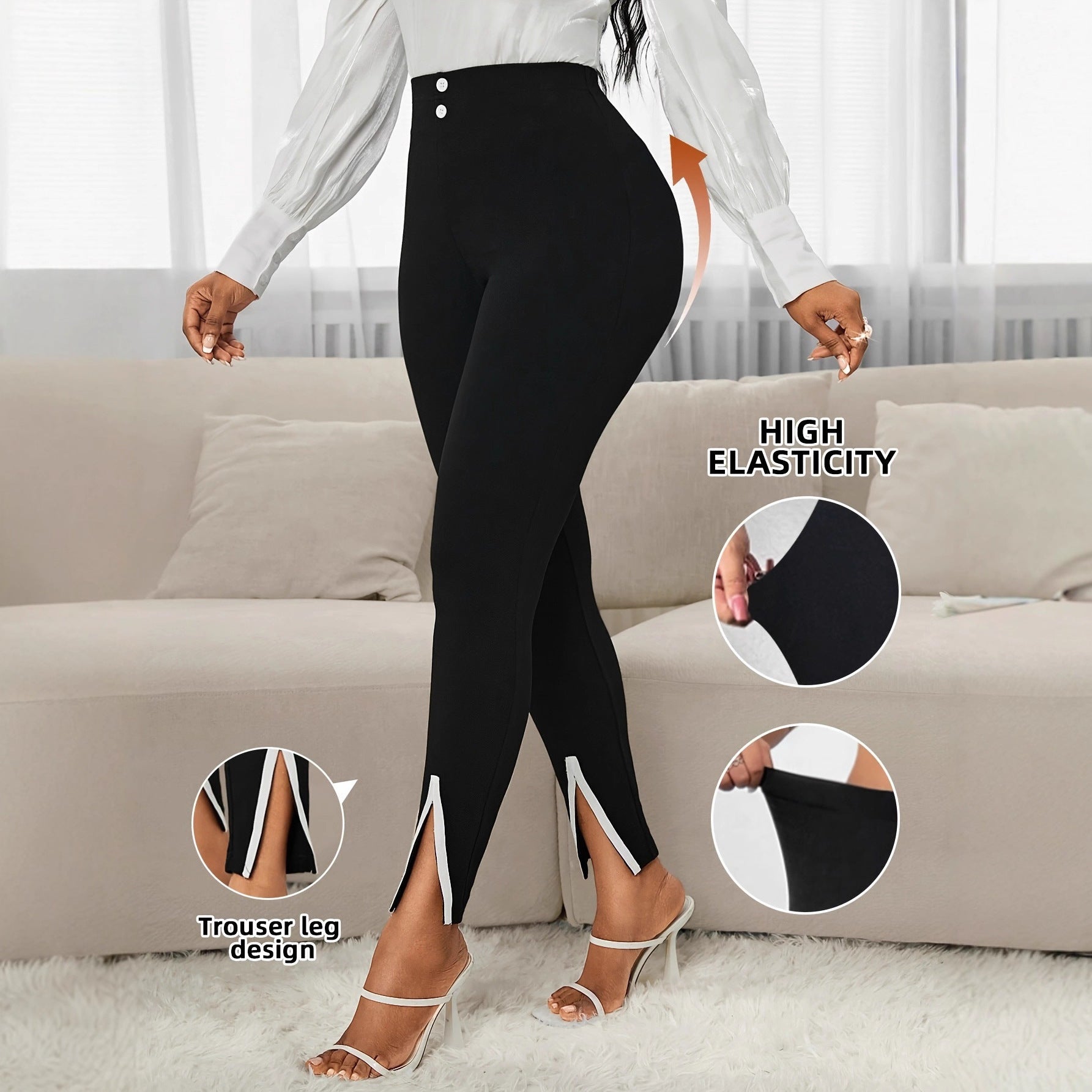 European And American Elegant Commuting Slim-Fit Pants For Women