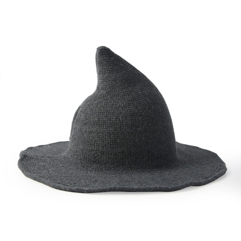 European And American Halloween Wool Wizard Hat For Women