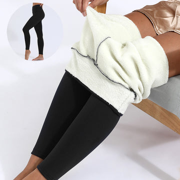 Women's Warm Thick High Stretch Lamb Cashmere Winter Leggings - Skinny Fitness Pants