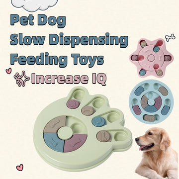 Interactive Dog Puzzle Toys to Increase IQ - Slow Dispensing and Dog Training Feeder For Small & Medium Dog