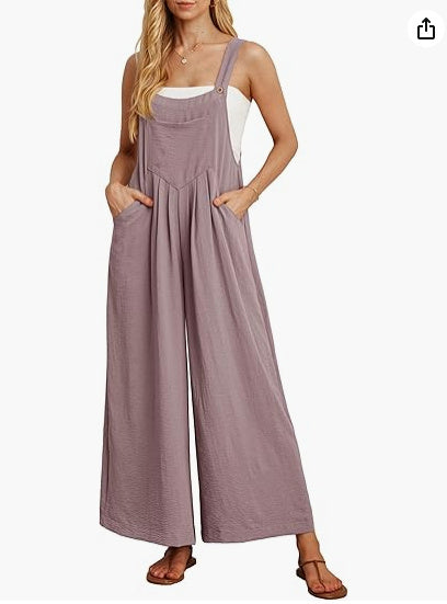 Casual Loose Jumpsuit With Pockets For Women