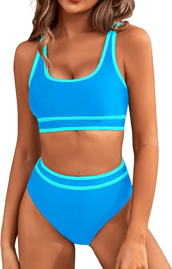 Bikini Tight-Fitting Solid Colour Swimsuit For Women