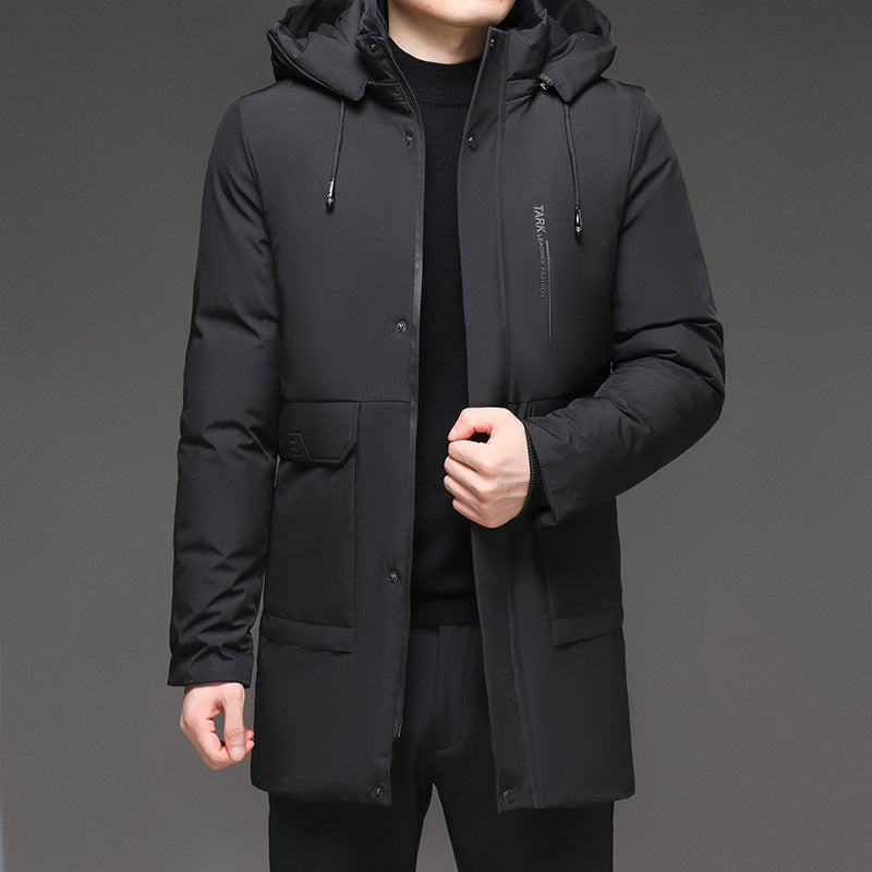 Men's Hooded And Thickened Warm-Keeping Cotton Coat