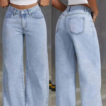 Sweet And Spicy Style High Waist Straight Jeans For Women