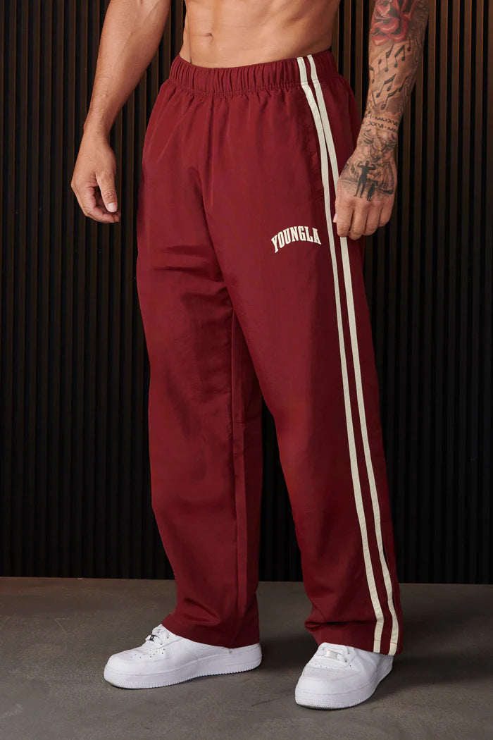 Men's Sports Pants Pairs Of Stitching Printing Leisure