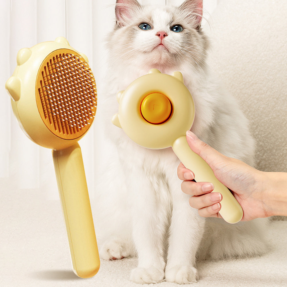 Pet Comb And Massage Brush - Hair Removal Brush For Cat And Dog Grooming