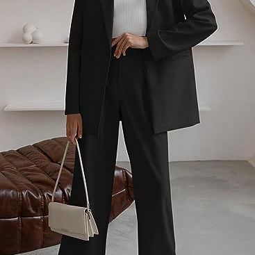 Women's Fashion Casual Solid Colour Coat - Trousers Suit