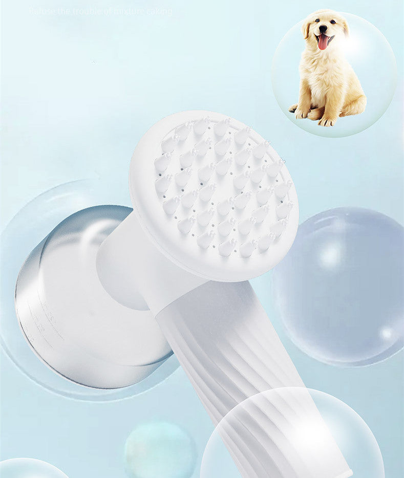 Automatic Foaming Dog And Cat Bath Brush With Soap Dispenser - Dog Shampoo Electric And Massage Brush