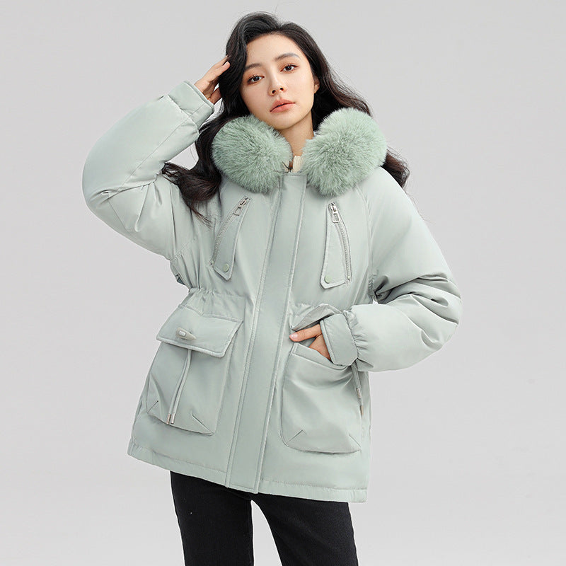 Women's Horn Button Parka Ladies' Loose
