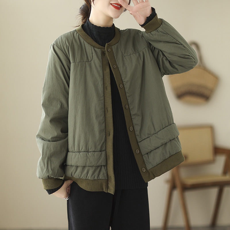 Women's Retro Thickened Cotton-Padded Jacket - Short Coat