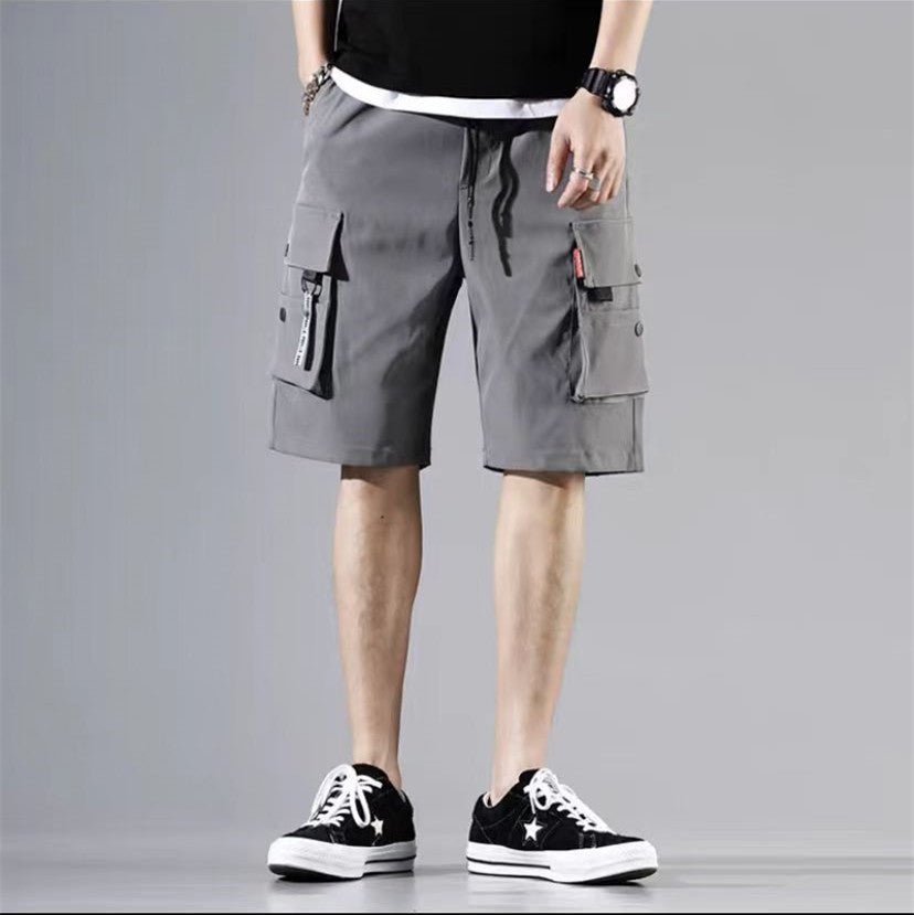 Korean Style Loose Multi-Pocket Cargo Pants For Men