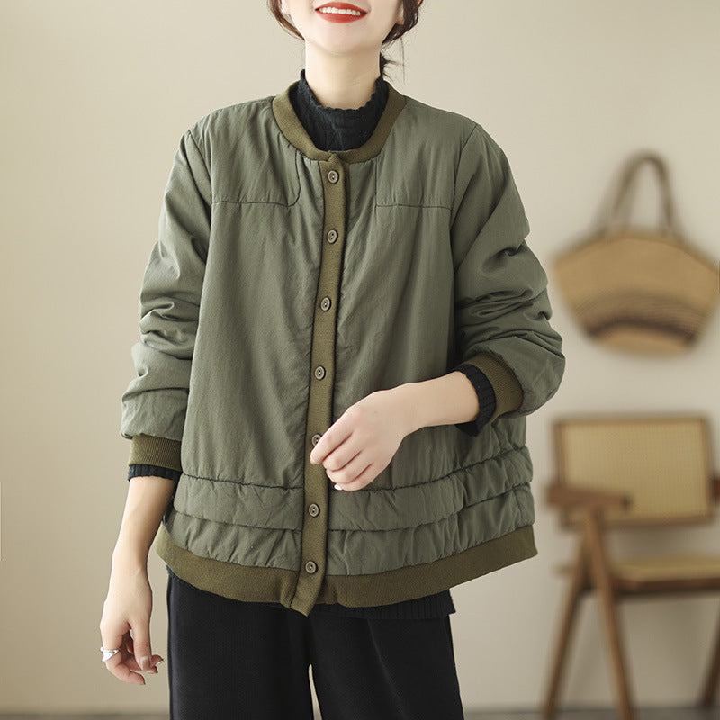 Women's Retro Thickened Cotton-Padded Jacket - Short Coat