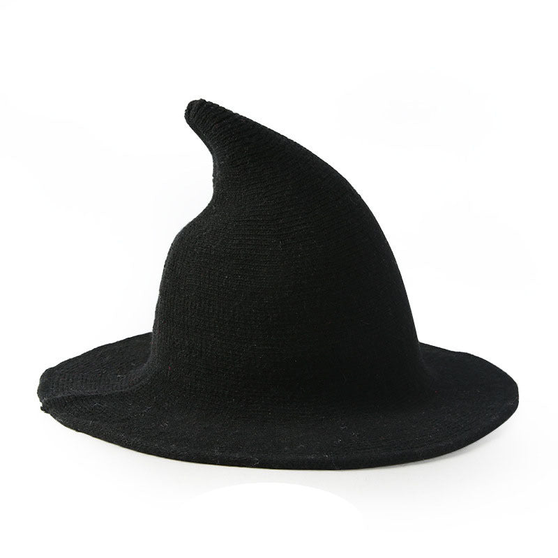 European And American Halloween Wool Wizard Hat For Women