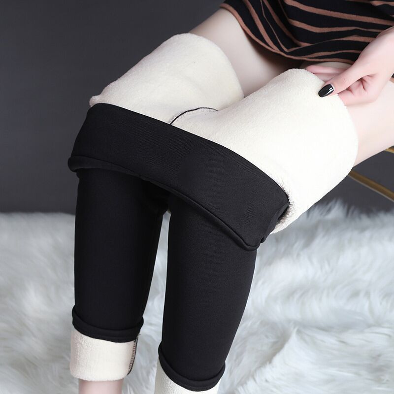 Women's Warm Thick High Stretch Lamb Cashmere Winter Leggings - Skinny Fitness Pants