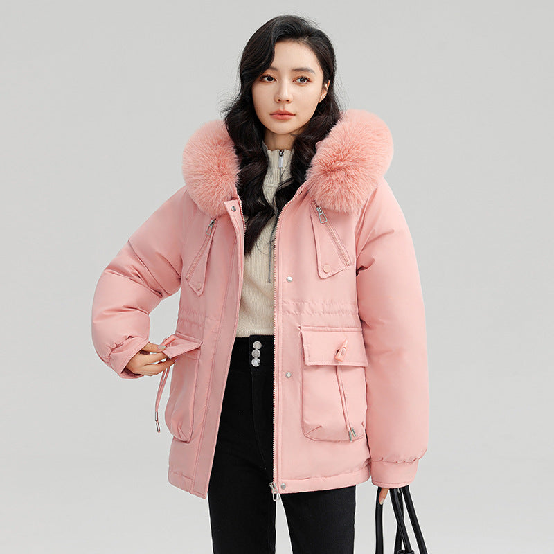 Women's Horn Button Parka Ladies' Loose