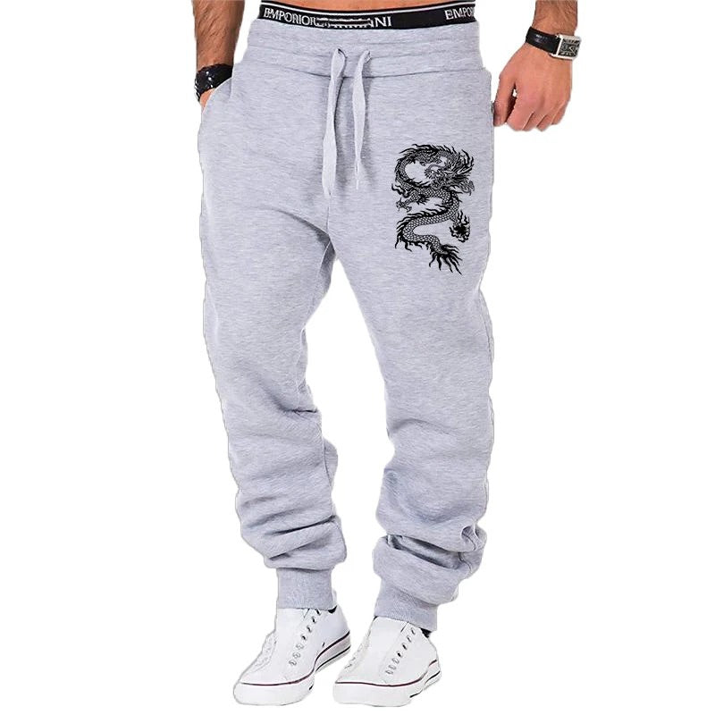 Men's Fashion Casual Dragon Jogger Pants - All-Season Suitable