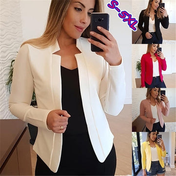 Women's Solid Colour Casual Professional Blazer For Ladies