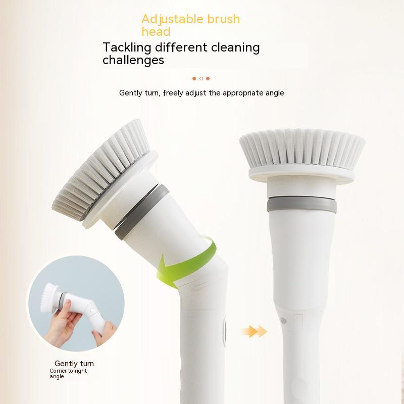 Multifunction Electric Scrubber Cleaning Brush With Long Handle For Cleaning Walls & Glasses - Telescopic Elbow