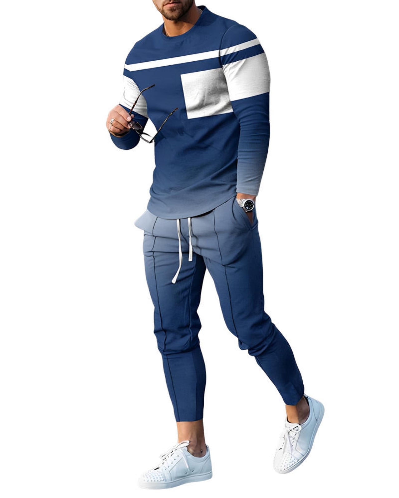 Men's Casual 3D Sweater Walking Suit