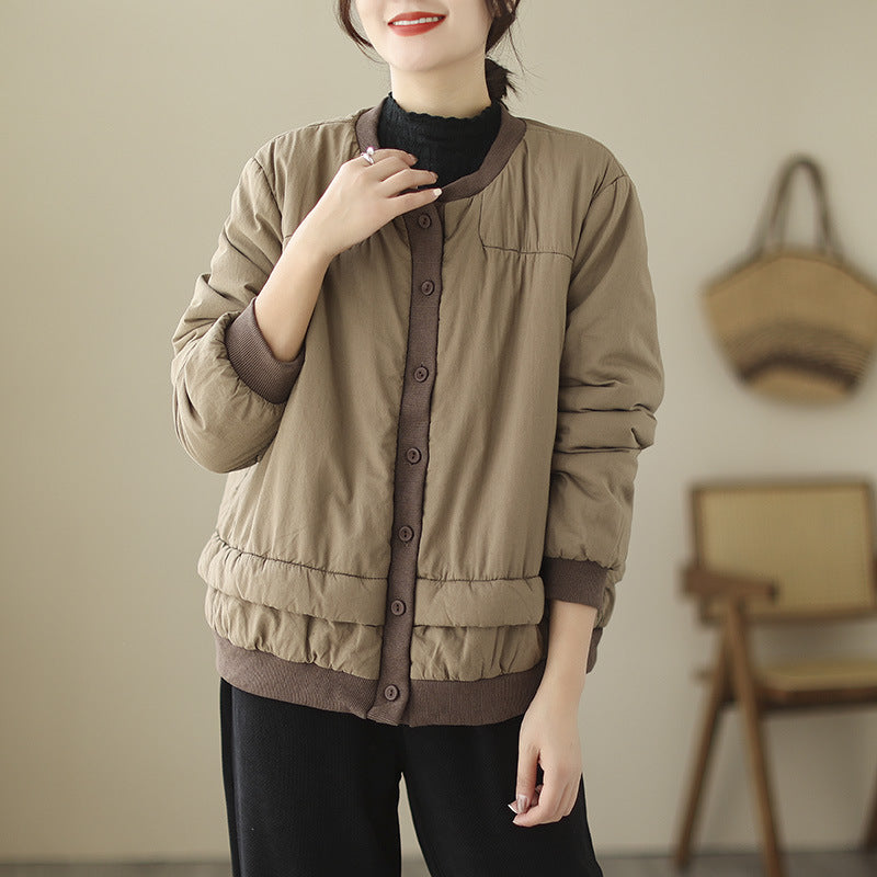 Women's Retro Thickened Cotton-Padded Jacket - Short Coat
