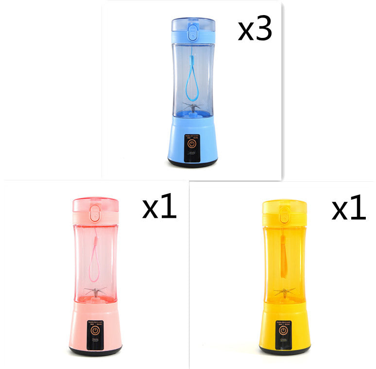 Portable Electric Fruit Juicer - Wireless USB Rechargeable Mini Multifunction Smoothie Blender
