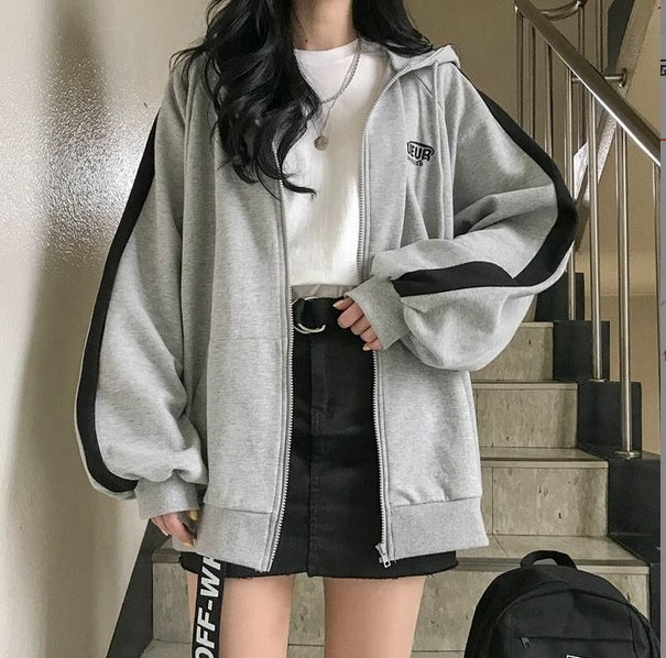 Women's Loose Cardigan Jacket Thickened Plus Fleece