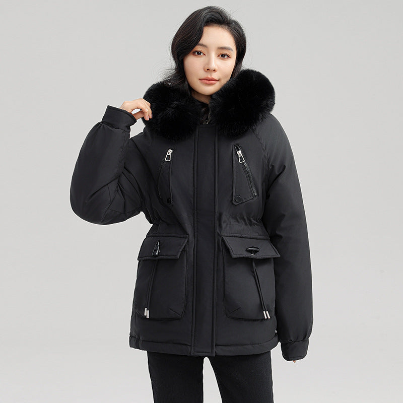 Women's Horn Button Parka Ladies' Loose