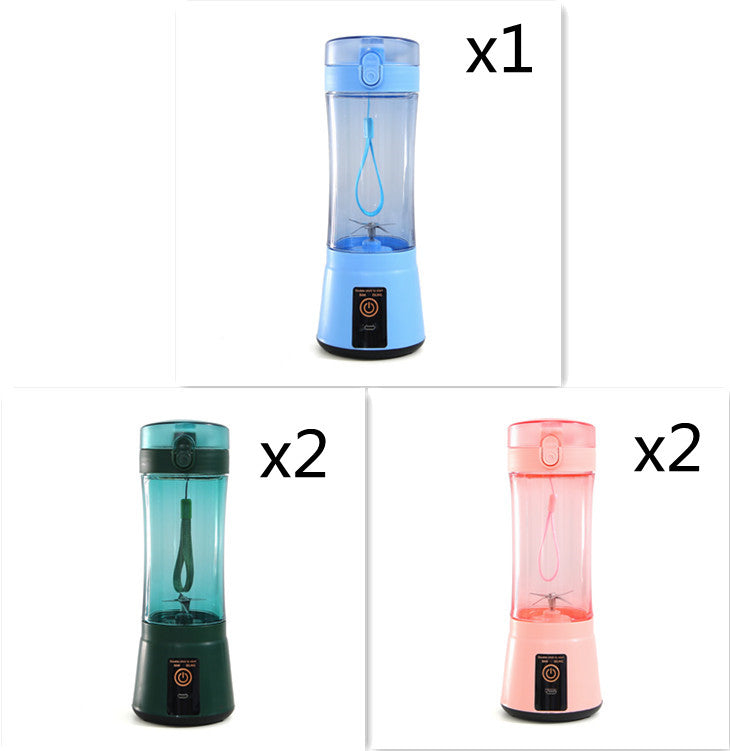 Portable Electric Fruit Juicer - Wireless USB Rechargeable Mini Multifunction Smoothie Blender