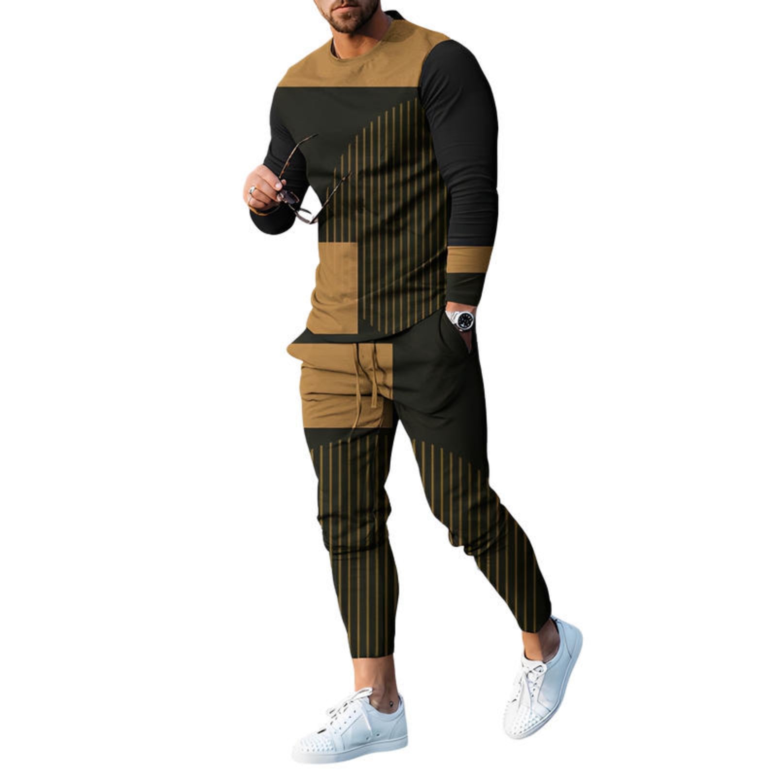 Men's Casual 3D Sweater Walking Suit