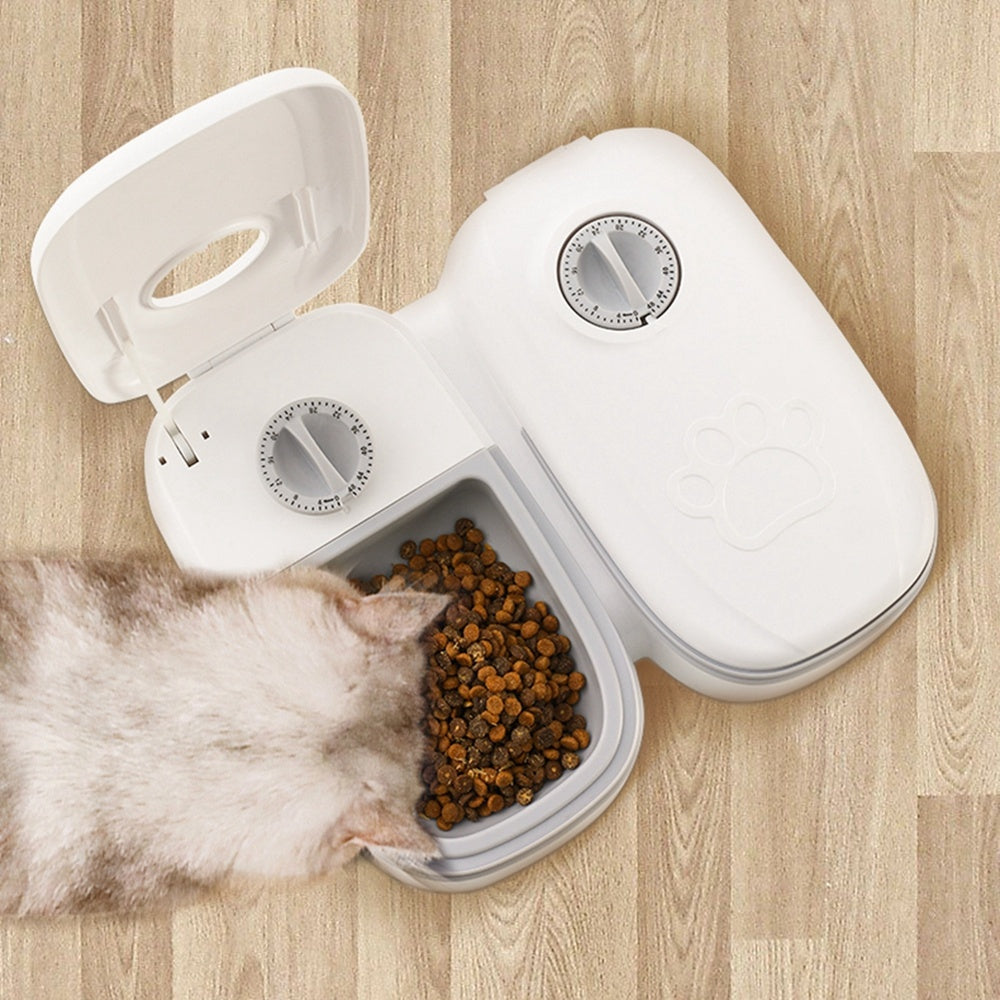 Automatic Pet Feeder With Stainless Steel Bowl - Smart Timer Food Dispenser For Cats and Dogs