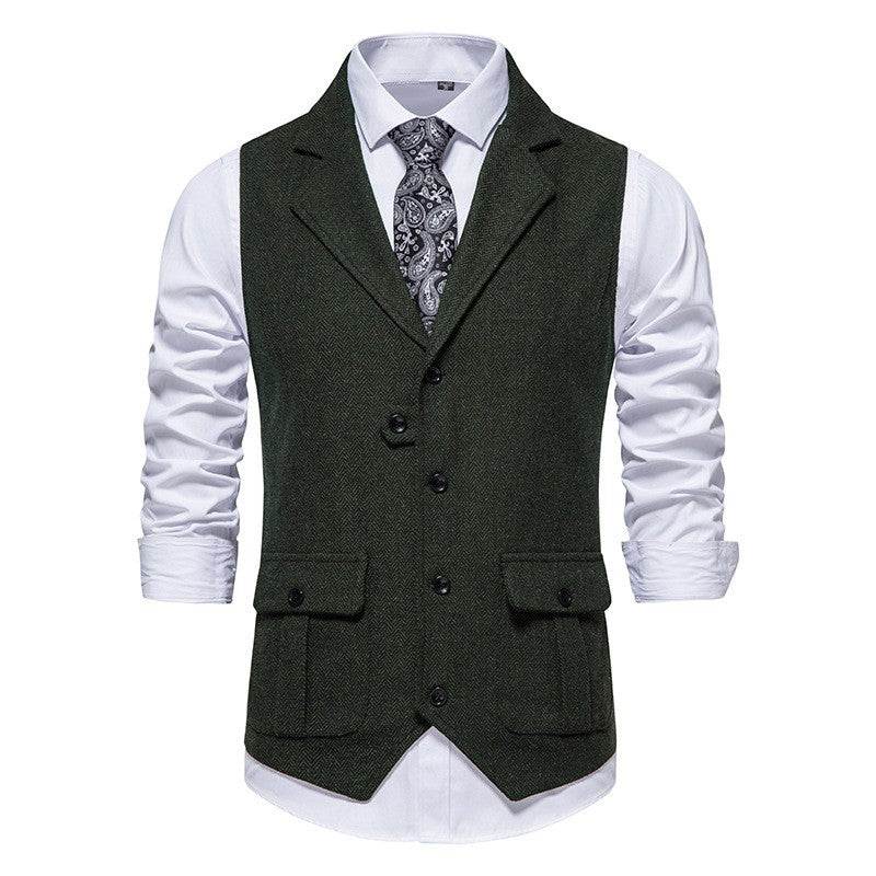 Men's European Single-Breasted Retro Vest