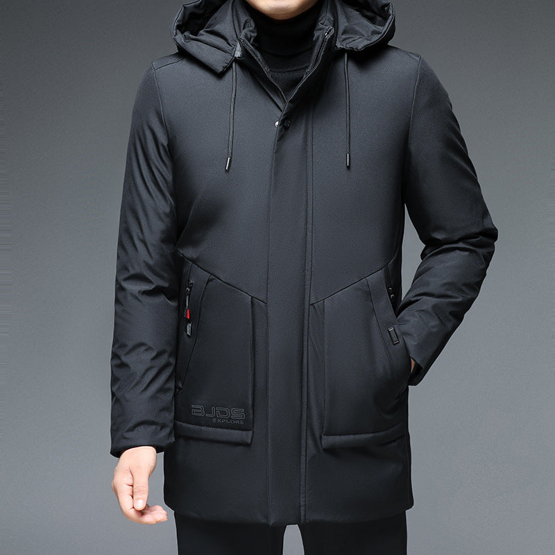 Men's Hooded And Thickened Warm-Keeping Cotton Coat