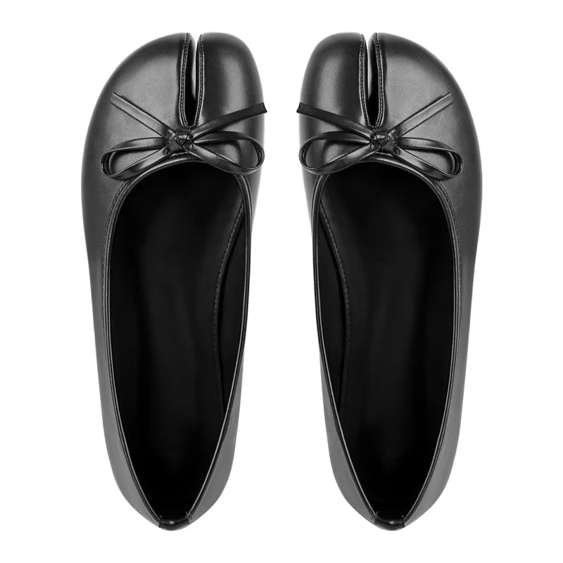 Womene Split Toe Flats Ballet Strap Retro Elegant Big Size Spring Autumn Comfortable Daily  Slip On Loafers