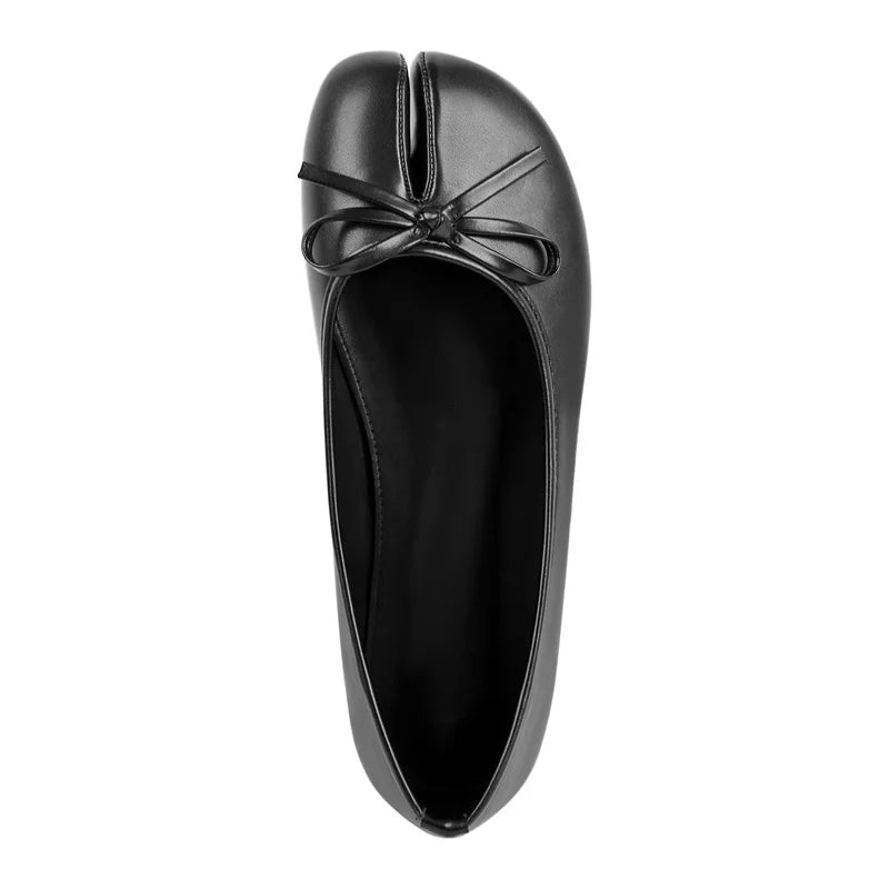 Womene Split Toe Flats Ballet Strap Retro Elegant Big Size Spring Autumn Comfortable Daily  Slip On Loafers