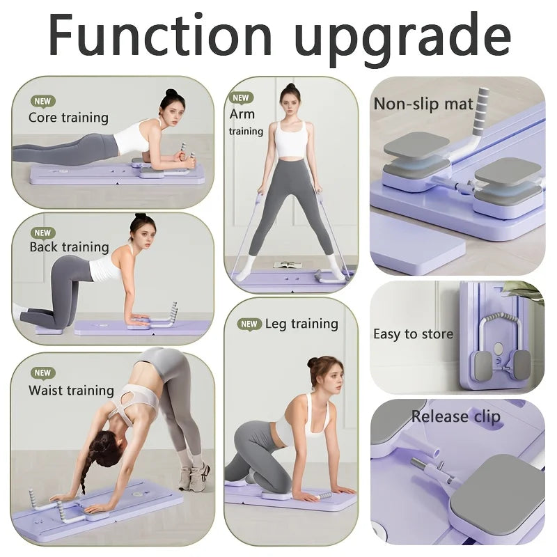 Buikspieroefenbord Fitnessbord Been- en armtoner Multifunctionele Pilates Reformer Set Fitnessapparatuur voor thuis