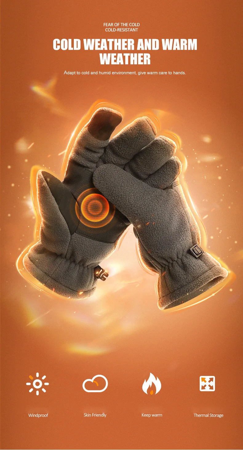 Winter Cycling Gloves Thermal Waterproof Windproof Bike Gloves For Skiing Hiking Snowmobile Motorcycle Sports Run