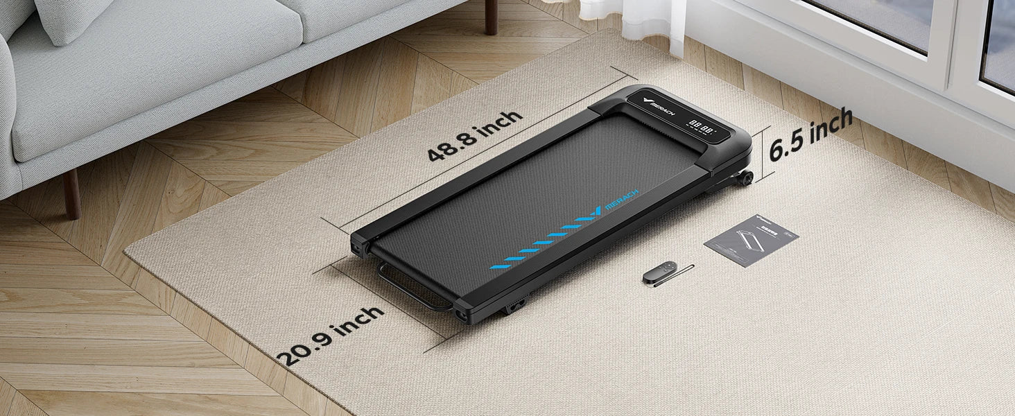 Walking Pad T14 Stille loopband voor onder het bureau, draagbare loopband voor thuis, met magnetische afstandsbediening en LED-display