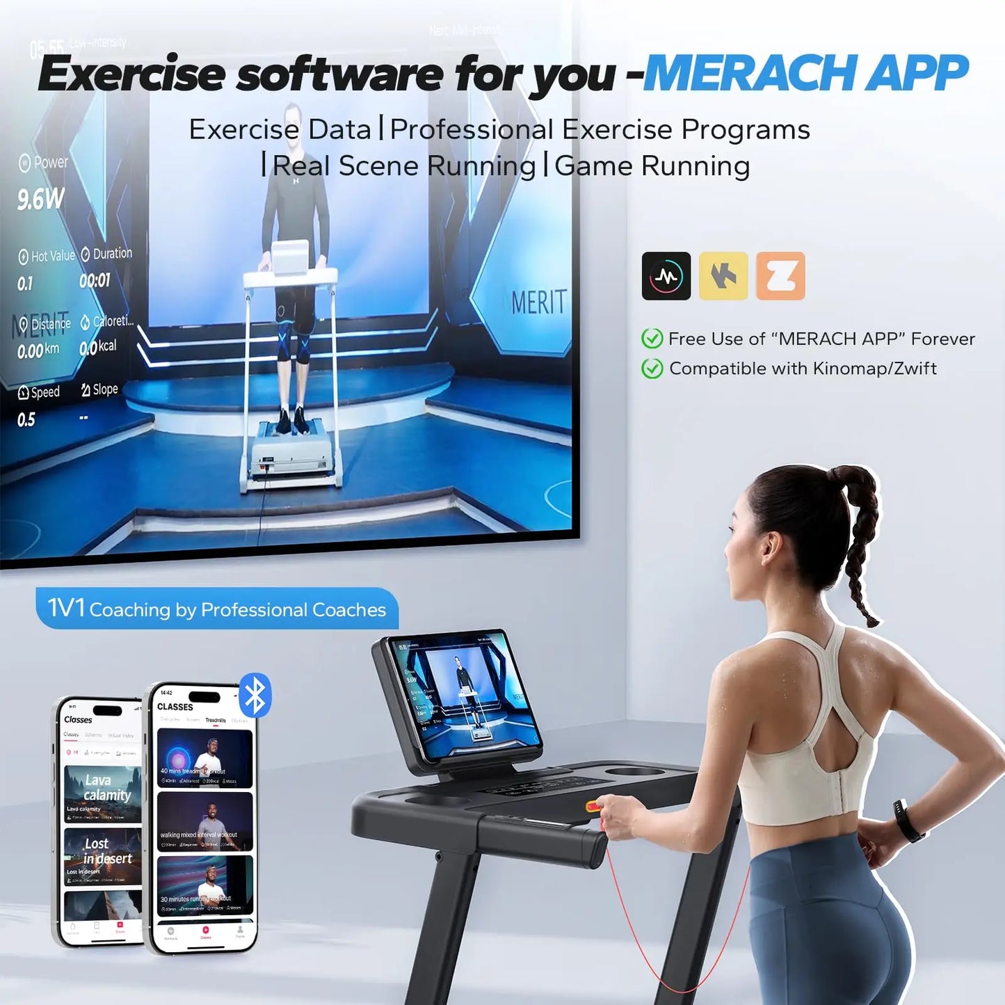 Foldable Treadmill T12 Incline 0.8-12km/H Walking Pad Save Space LED Display APP Heart Rate Monitoring 16.5" Wider Belt