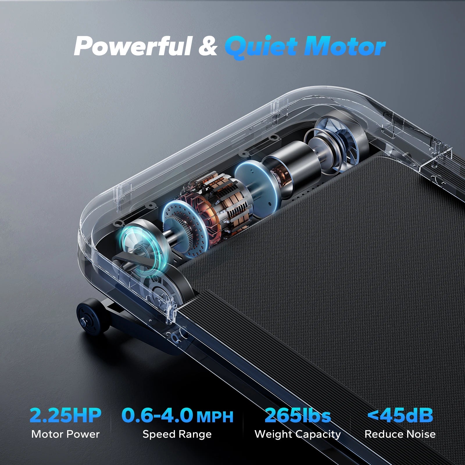 Walking Pad T14 Stille loopband voor onder het bureau, draagbare loopband voor thuis, met magnetische afstandsbediening en LED-display