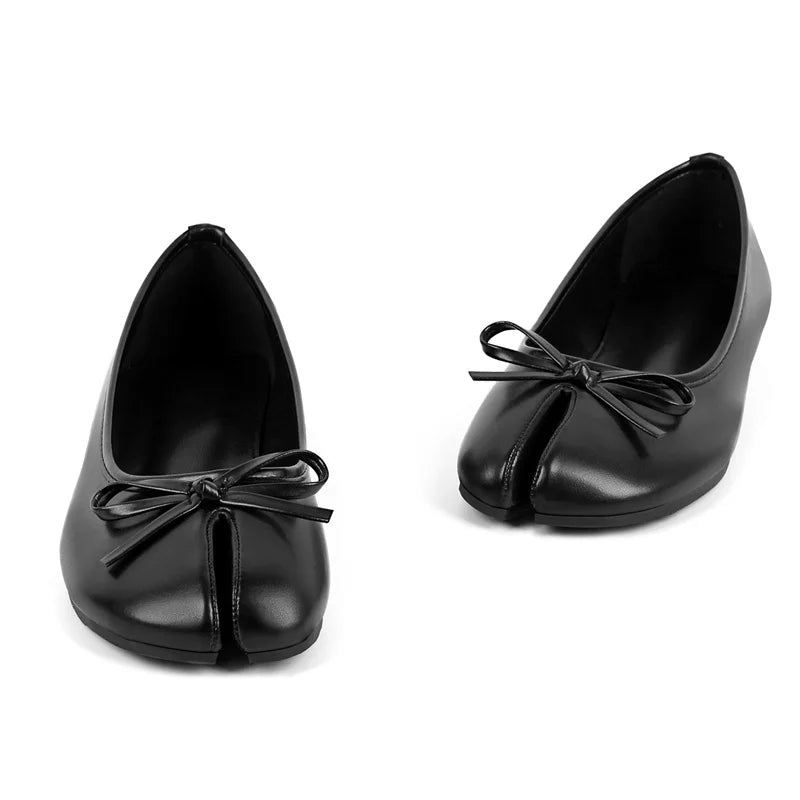 Womene Split Toe Flats Ballet Strap Retro Elegant Big Size Spring Autumn Comfortable Daily  Slip On Loafers