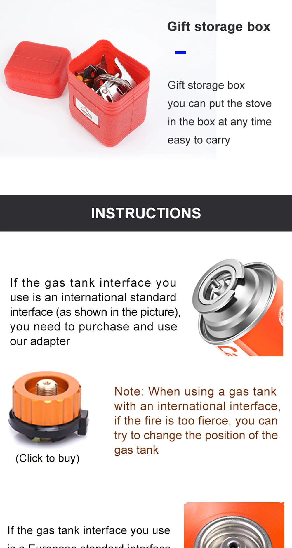 Camping Gas Stove Outdoor Tourist Burner Strong Fire Heater Tourism Cooker Survival Furnace Supplies Equipment Picnic