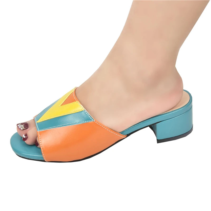 Fashion Shoes for Women Sandals Wedding Shoes Bride Pumps Women Shoes Mixed Color Low Heels Plus Size Ladies Shoe and Sandals