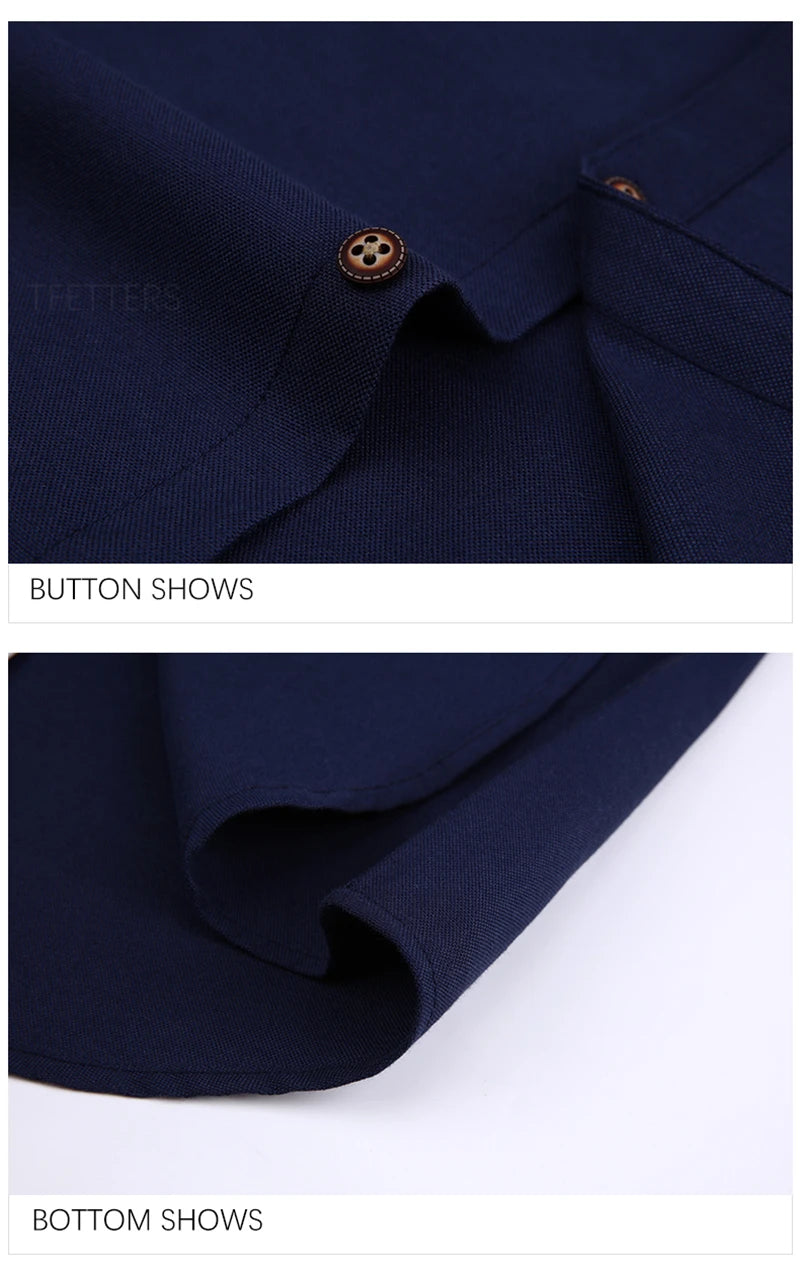 Autumn Long Sleeve Shirt Men Oversized Shirts Men Pocket Design Korean Style Stand-up Collar Slim Shirt Men's Clothing